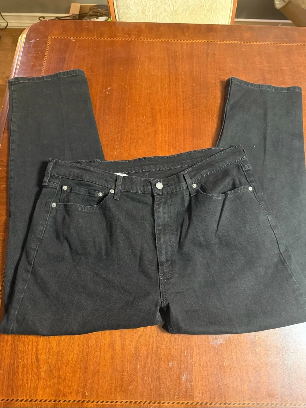 Levi's 541 Athletic Taper Jeans Mens 40x32 Black Denim Stretch